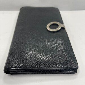 Bvlgari Black Leather Bifold Long Wallet - Preowned